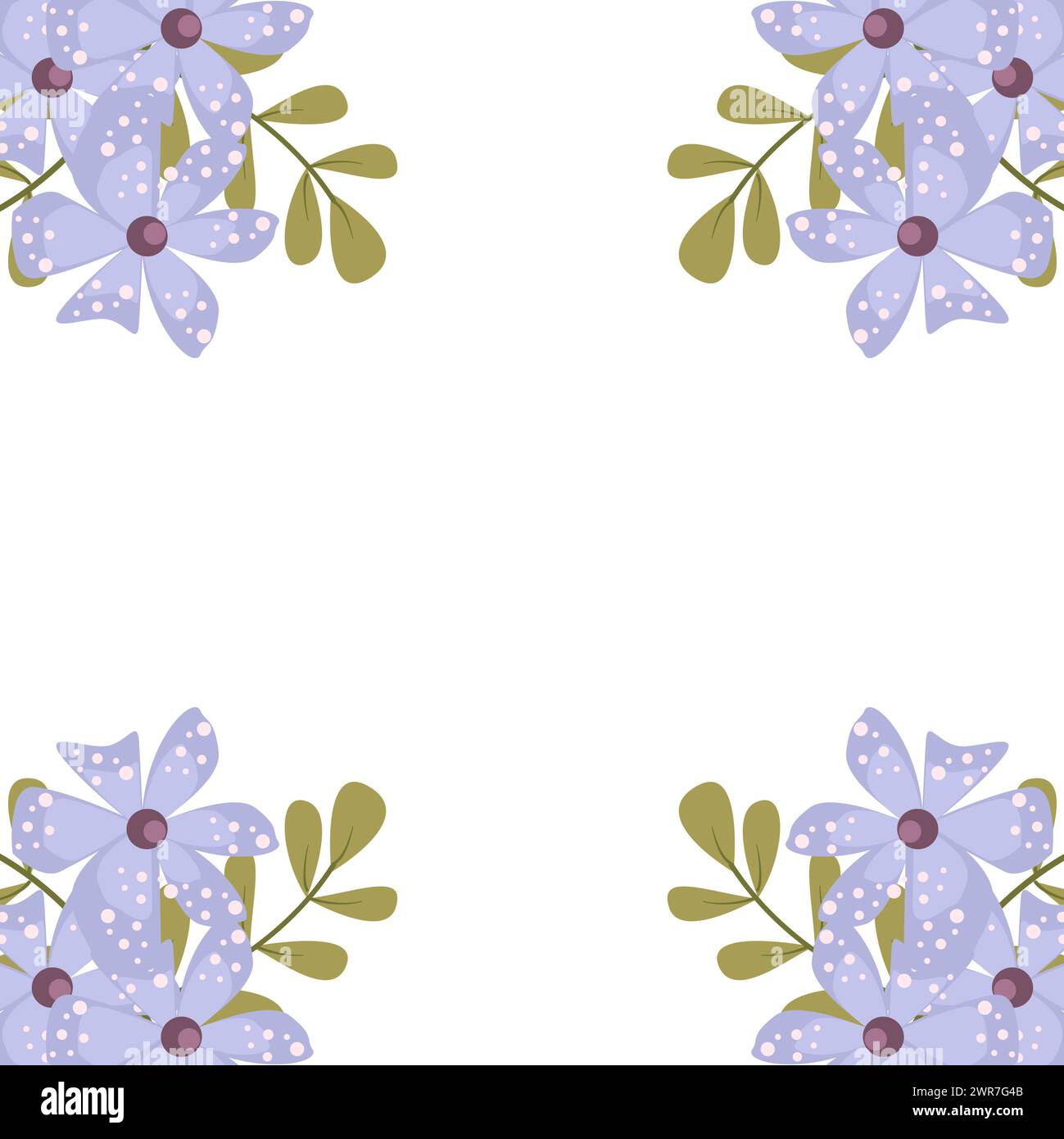 Cadre rectangle de verdure et fleur. Modèle Stories. Feuilles vertes, fleurs et bordure de feuillage. Modèle d'invitation, carte de vœux, menu. Botanique Banque D'Images