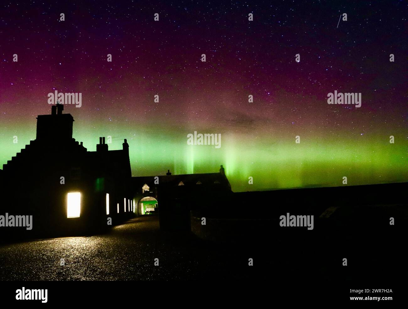 Aurora Skaill Bay Orkney Banque D'Images