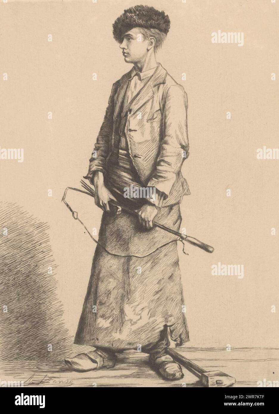 Forgeron, imprimeur : Auguste danse, (signé par l'artiste), 1882, papier japonais (papier fait main), gravure, pointe sèche, hauteur 318 mm × largeur 237 mm, impression Banque D'Images