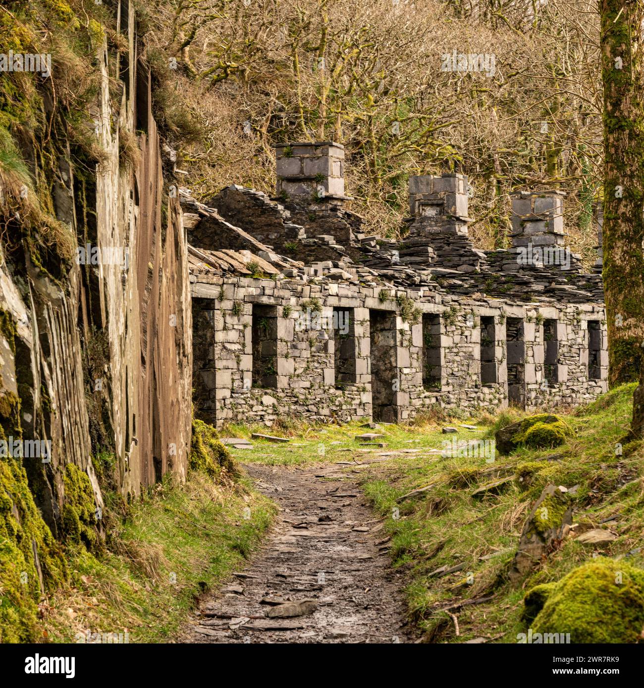 Carrière d'ardoise Dinorwic - paysage industriel Banque D'Images