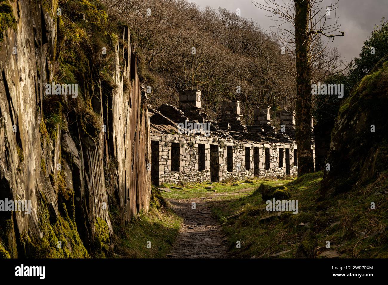 Carrière d'ardoise Dinorwic - paysage industriel Banque D'Images