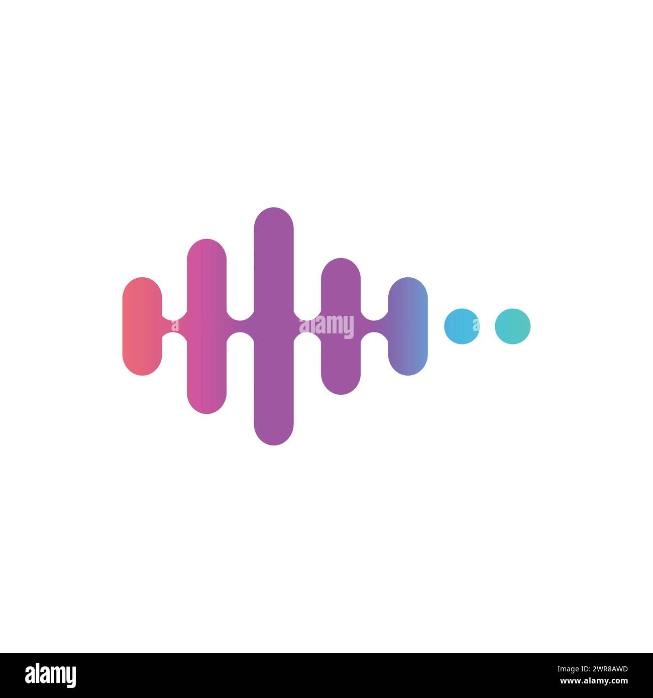 Logo de la musique avec syle d'art de ligne et concept moderne, moderne, dégradé, musique, design vecteur. Image vectorielle de conception de logo Sound wave Illustration de Vecteur