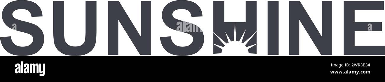 Logo de lettrage Sunshine Design Vector Design. Sunshine main écriture mot texte texte typographie image vectorielle Illustration de Vecteur Logo de lettrage Sunshine Design Vector Design. Sunshine main écriture mot texte texte typographie image vectorielle Illustration de Vecteur
