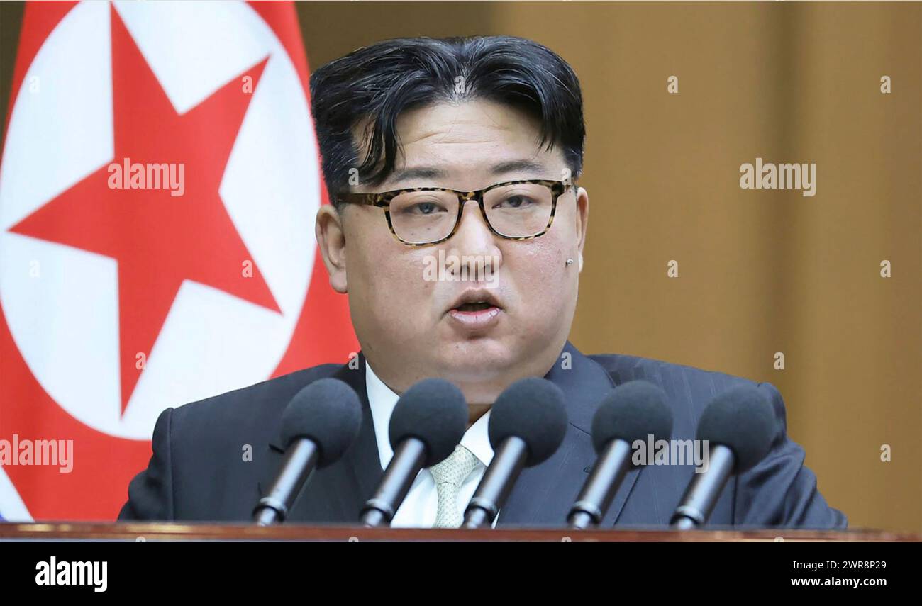 KIM JONG un leader nord-coréen en 2024. Photo : KCNA Banque D'Images