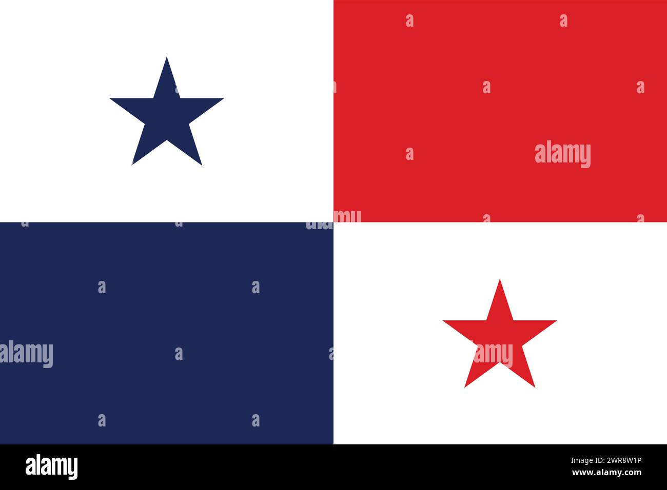 Drapeau national du Panama, signe Panama, drapeau Panama Illustration de Vecteur