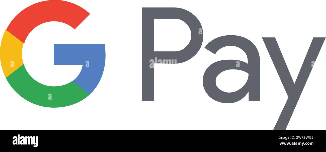 Logo G Pay, signe Google Pay, paiement numérique, icônes Google Pay Illustration de Vecteur