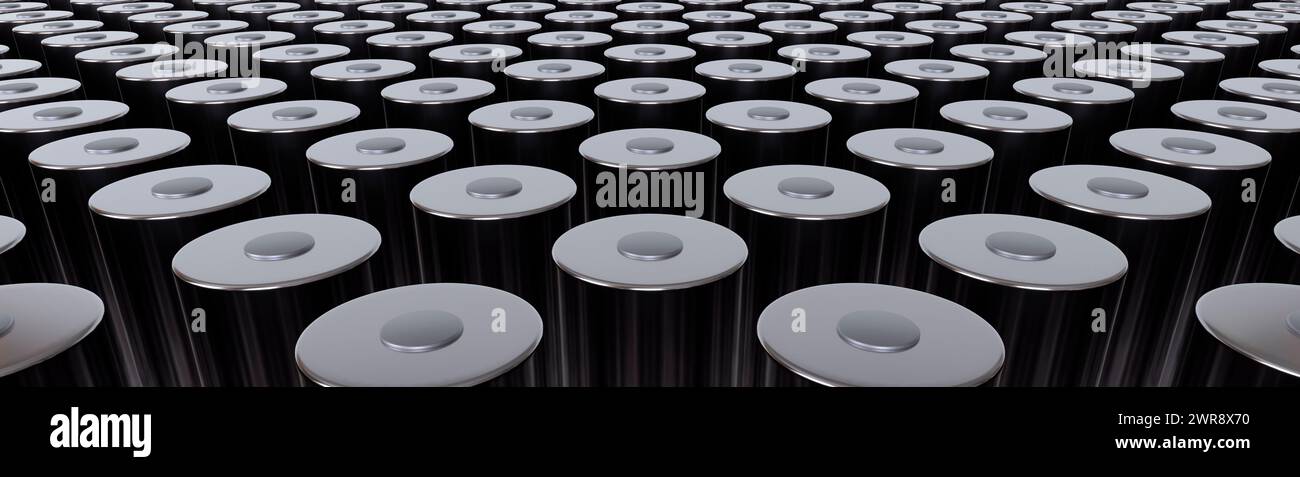 batterie de traction au lithium cylindrique au format groupe 4680 pour modules de batterie, accumulateurs de grande puissance et énergie pour véhicules électriques, Banque D'Images