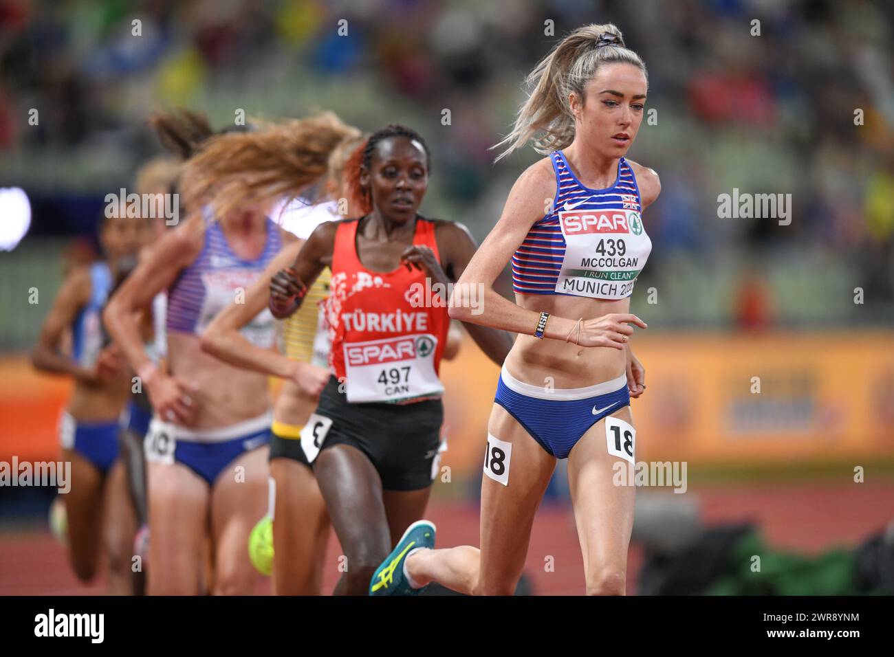 Eilish McColgan (Grande-Bretagne, Médaille d'argent). 10 000 mètres pour femme. Championnats d'Europe d'athlétisme Munich 2022 Banque D'Images