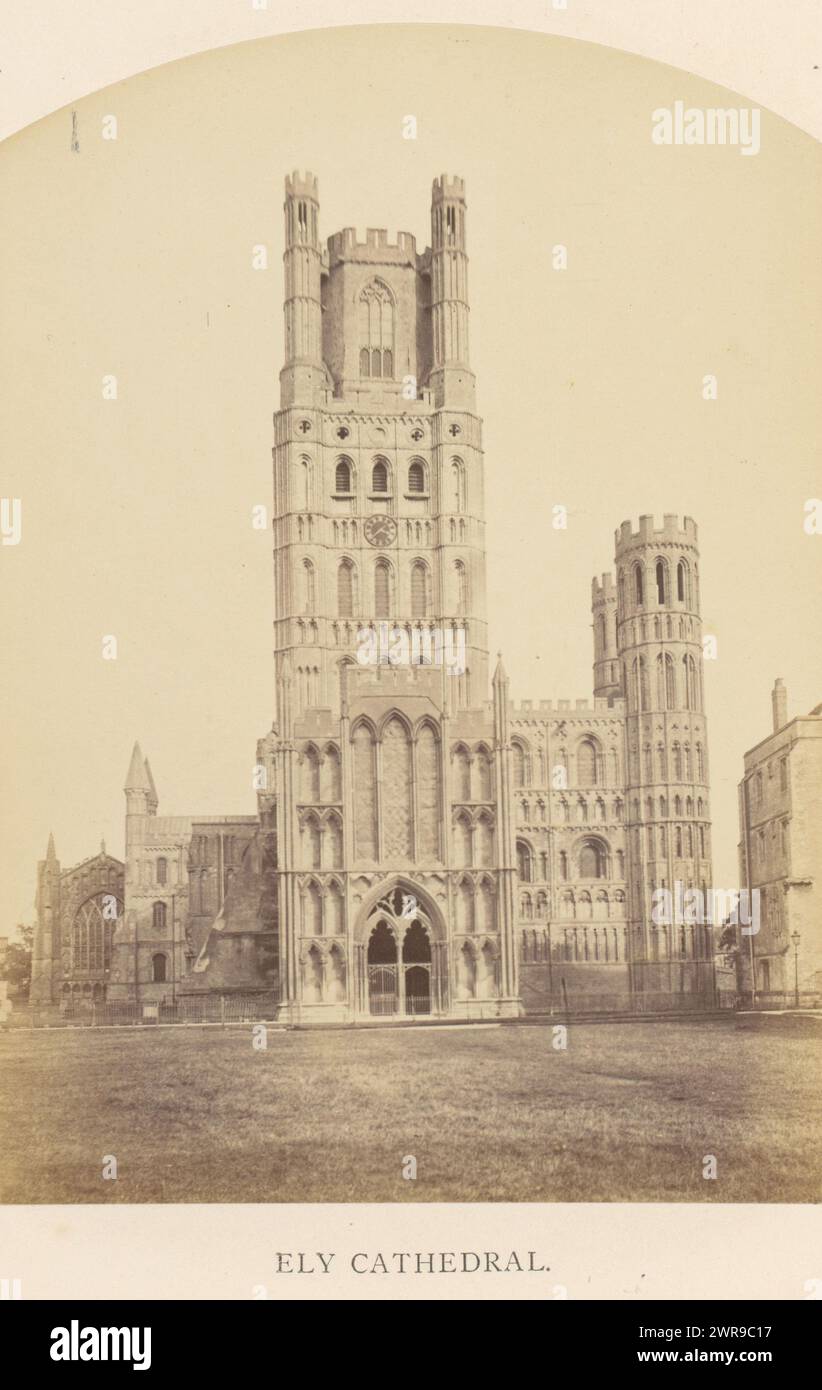 Cathédrale d'Ely, anonyme, Ely, c. 1858 - en 1869 ou avant, support photographique, tirage à l'albumine, hauteur 183 mm × largeur 127 mm, photographie Banque D'Images