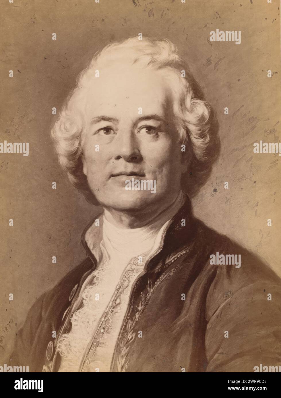 Reproduction photographique d'un portrait de Christoph Willibald Gluck par Carl Jaeger, anonyme, après peinture par : Carl Jaeger, c. 1865 - c. 1875, support photographique, tirage sur albumine, hauteur 144 mm × largeur 106 mm, photographie Banque D'Images