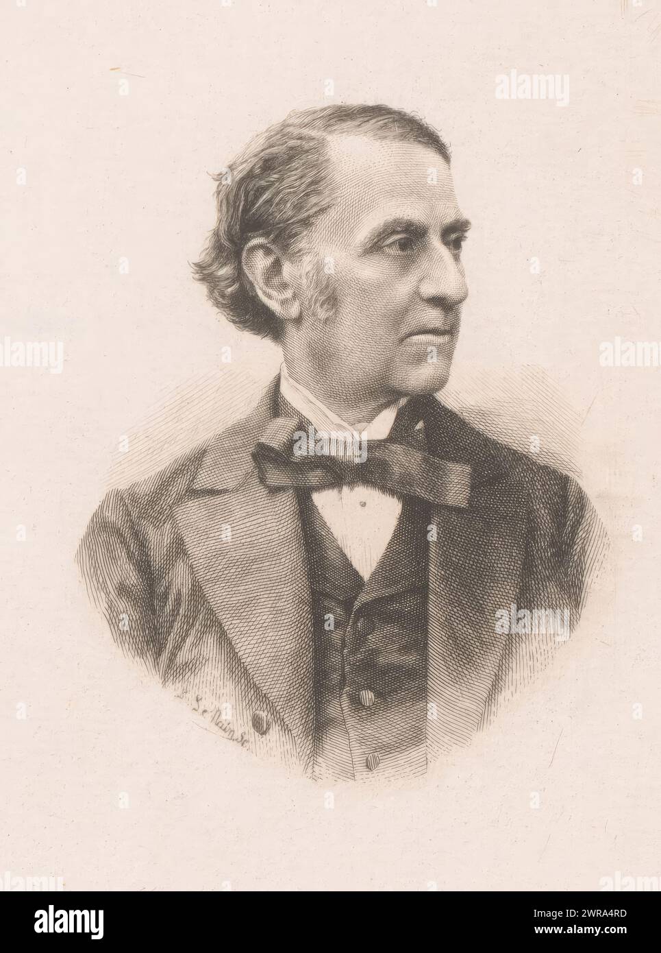 Portrait de Louis Blanc, imprimeur : Louis le Nain, 1861 - 1911, papier, gravure, hauteur 250 mm × largeur 164 mm, tirage Banque D'Images