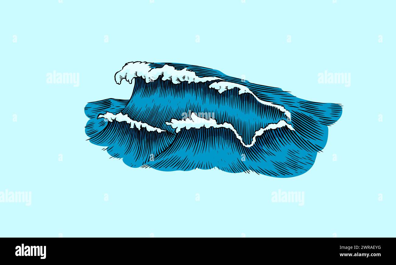 Turbulent ocean Banque d'images vectorielles - Alamy