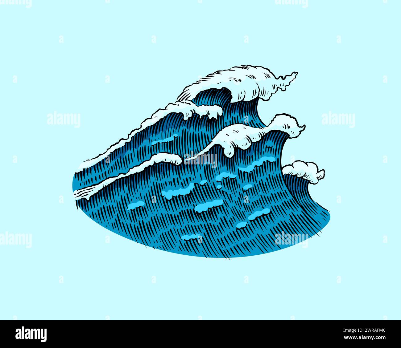 Turbulent ocean Banque d'images vectorielles - Alamy