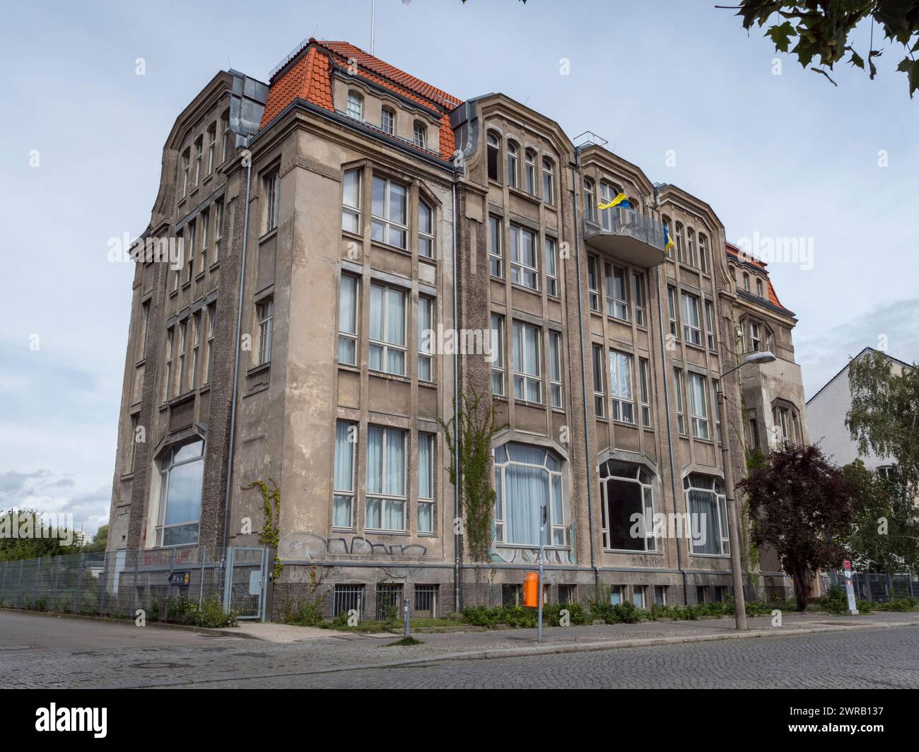 Bâtiment des archives secrètes, zone restreinte de la RDA, Berlin, Allemagne. Banque D'Images