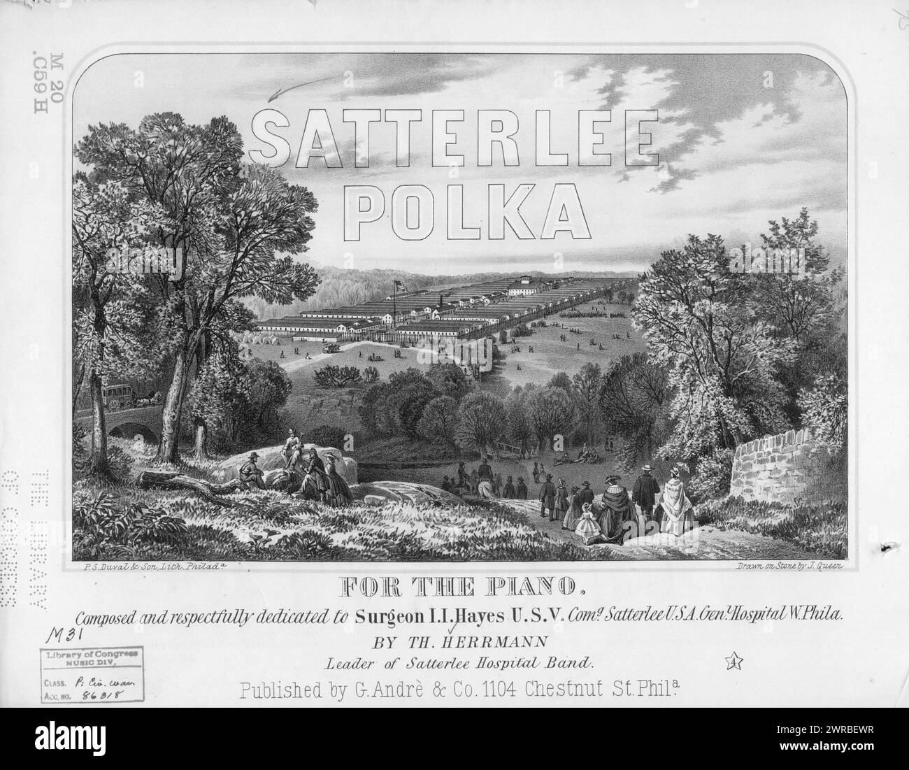 Satterlee Polka, Herrmann, th. (compositeur), G. Andre & Co, Philadelphie, 1864., États-Unis, histoire, guerre civile, 1861-1865, chansons et musique Banque D'Images