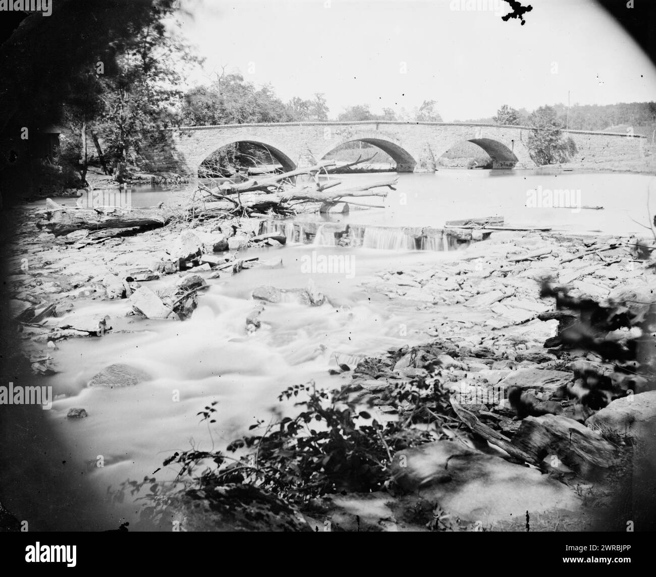 Antietam, Maryland. Vue du pont d'Antietam, 1862., États-Unis, histoire, Guerre de Sécession, 1861-1865, négatifs verre, 1860-1870, stéréographies, 1860-1870, 1 négatif : verre, stéréographe, collodion humide, 4 x 10 po Banque D'Images