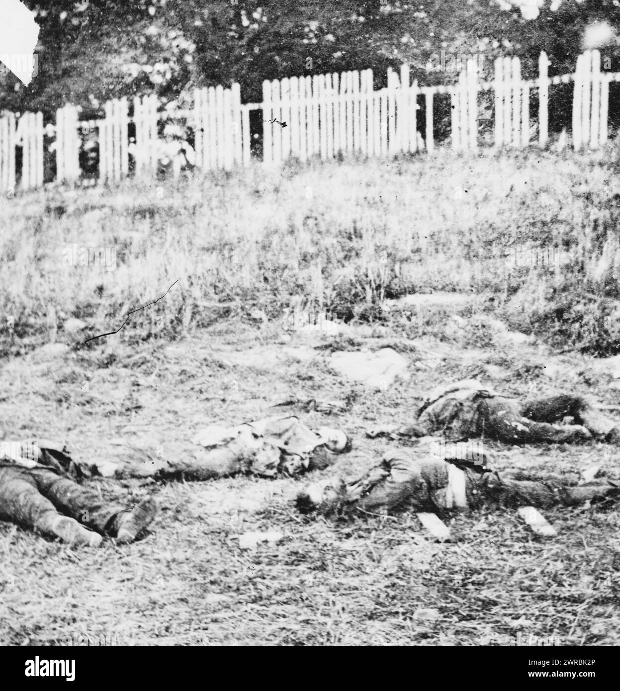 Antietam, Maryland. Soldats morts sur le champ de bataille, 1862 septembre, États-Unis, histoire, Guerre civile, 1861-1865, négatifs verre, 1860-1870., stéréographies, 1860-1870, négatifs en verre, 1860-1870, 1 négatif (2 plaques) : verre, stéréographe, collodion humide Banque D'Images