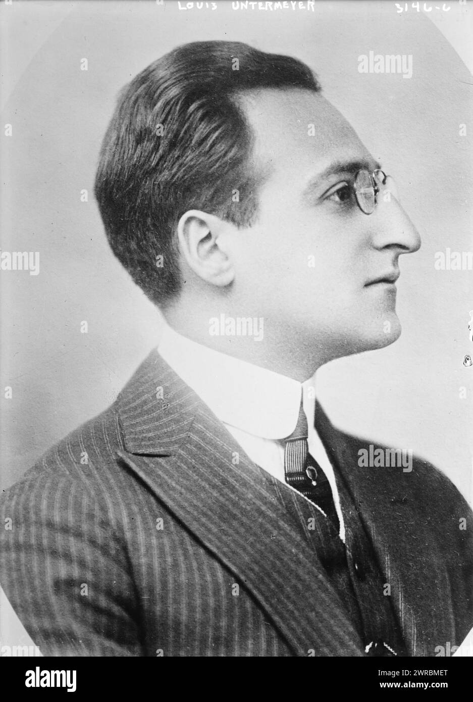 Louis Untermeyer, c'est-à-dire Untermyer, entre env. 1910 et env. 1915, négatifs en verre, 1 négatif : verre Banque D'Images