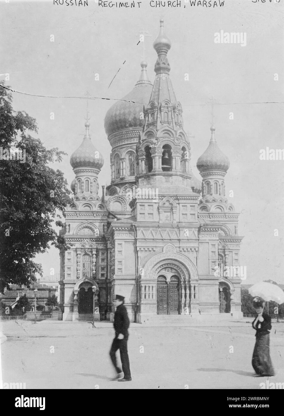 Église du régiment russe, Varsovie, la photographie montre l'église orthodoxe russe de préparé Michael l'Archange sur 12 Ujazdowskie Ave., Varsovie, Pologne., entre CA. 1910 et env. 1915, négatifs en verre, 1 négatif : verre Banque D'Images