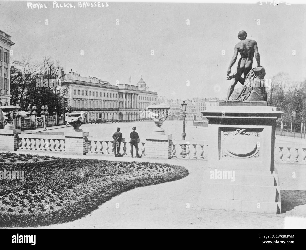 Palais royal, Bruxelles, entre env. 1910 et env. 1915, Bruxelles, négatifs en verre, 1 négatif : verre Banque D'Images