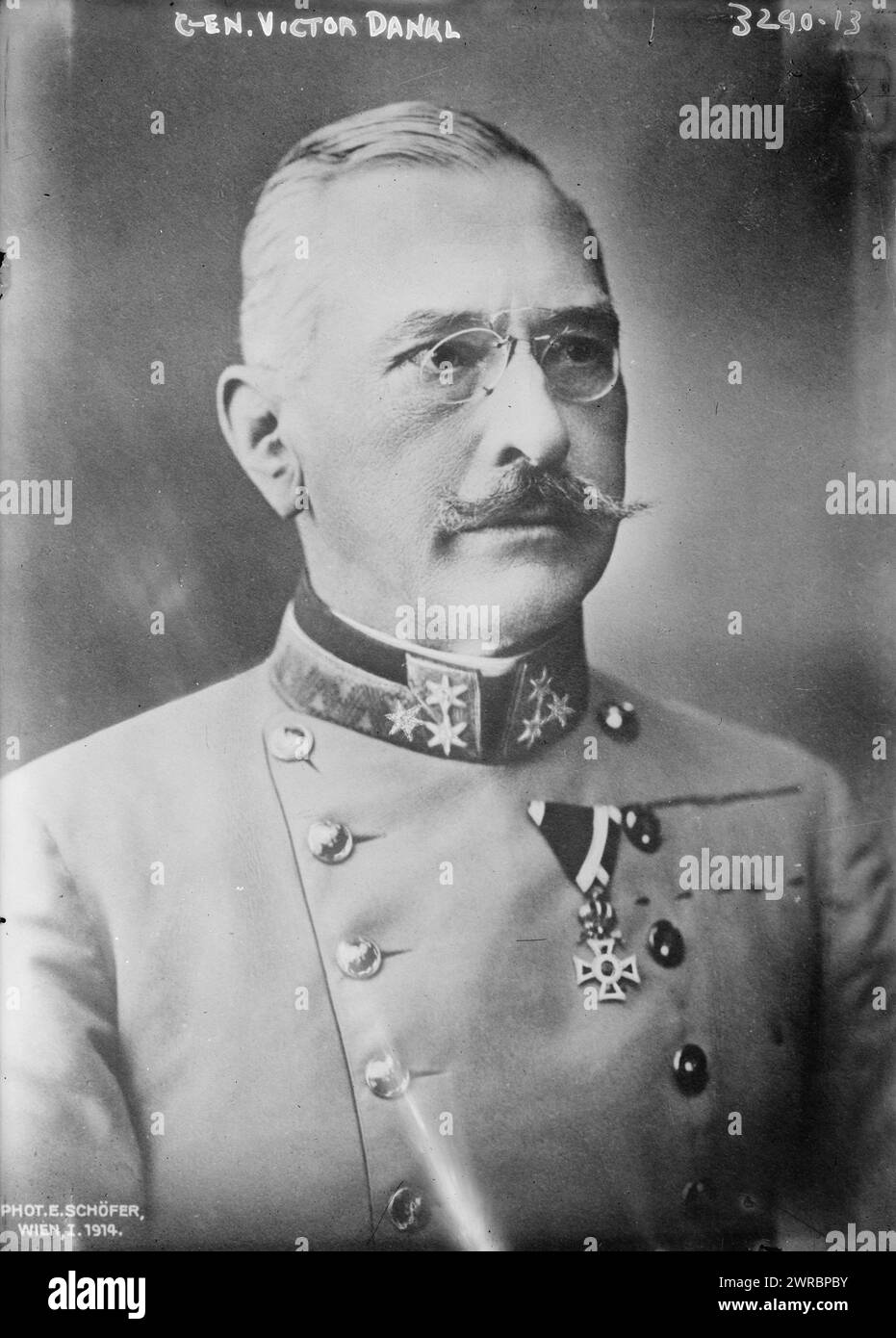 Gen. Victor Dankl, officier austro-hongrois Comte Viktor Dankl von Krasnik (1854-1941) qui a servi pendant la première Guerre mondiale, 1914, négatifs en verre, 1 négatif : verre Banque D'Images