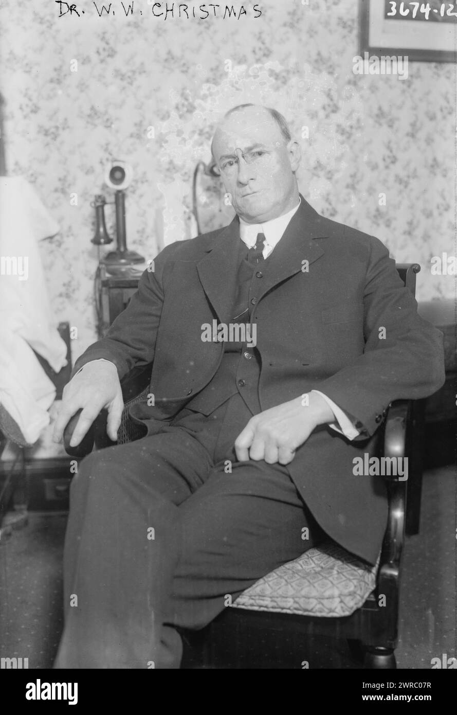 DocW.W. Christmas, photographie montre DocWilliam W. Christmas (1865-1960), pionnier de l'aviation américaine et concepteur d'avions., entre CA. 1910 et env. 1915, négatifs en verre, 1 négatif : verre Banque D'Images