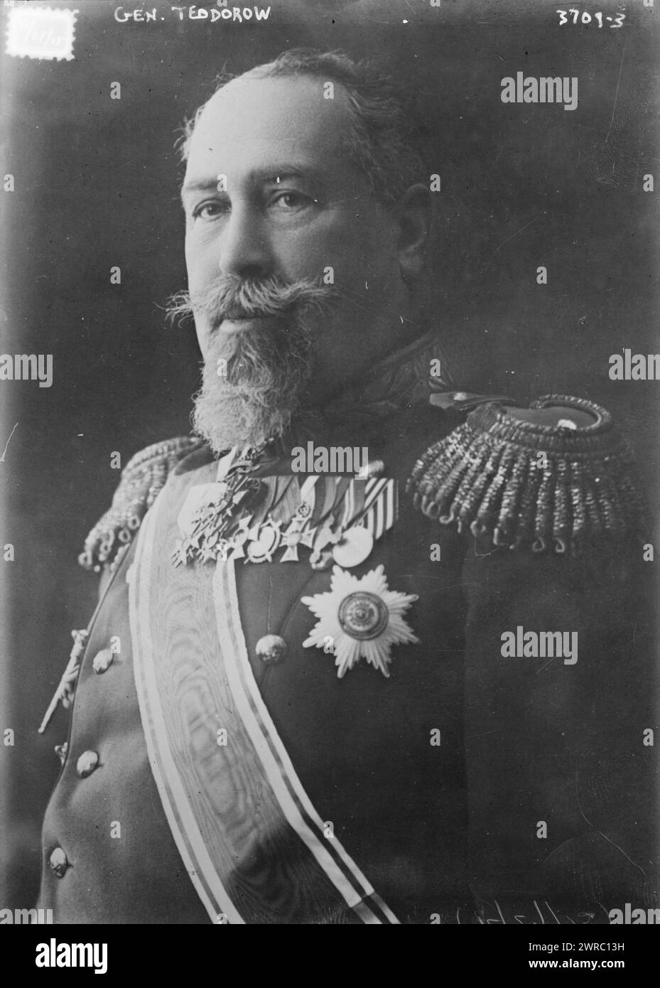 Gen. Teodorow, photographie montre le général bulgare Georgi Stoyanov Todorov (1858-1934) qui a servi dans les guerres balkaniques (1912-1913) et la première Guerre mondiale, 1915 Dec. 27, négatifs en verre, 1 négatif : verre Banque D'Images