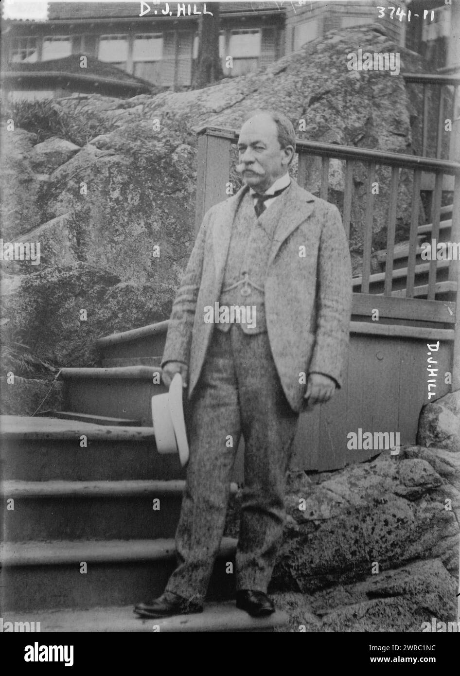 D.J. Hill, photographie montre David Jayne Hill (1850-1932), un universitaire et diplomate américain qui a été secrétaire d'État adjoint de 1898 à 1903., entre CA. 1915 et env. 1920, négatifs en verre, 1 négatif : verre Banque D'Images