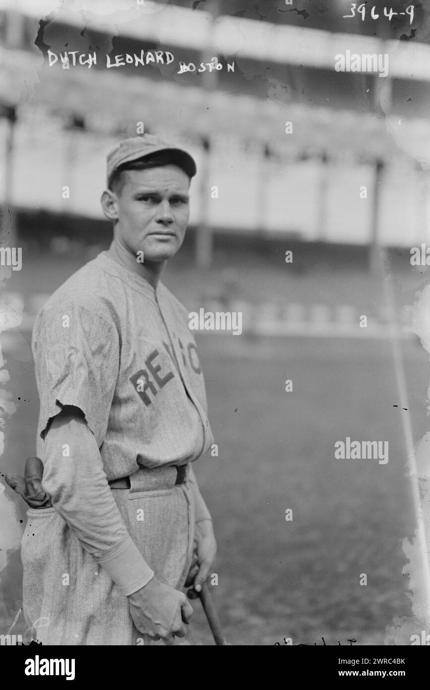 Néerlandais Leonard, Boston Al (baseball), 1916, négatifs en verre, 1 négatif : verre Banque D'Images