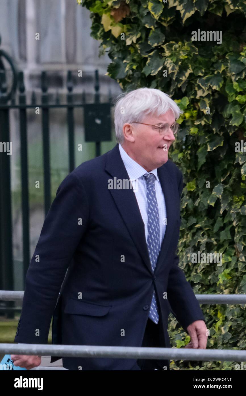 Londres, Royaume-Uni, 11 mars 2024. Andrew Mitchell, ministre d'État chargé du développement et de l'Afrique, assiste à la fête du Commonwealth, célébrée chaque année depuis les années 1970 à l'abbaye de Westminster. Cette année marque le 75e anniversaire de la création du Commonwealth. Crédit : onzième heure photographie/Alamy Live News Banque D'Images