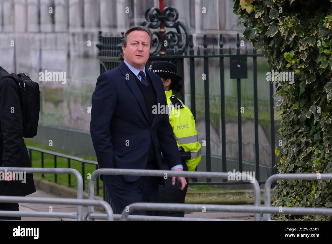 Londres, Royaume-Uni, 11 mars 2024. Le secrétaire aux Affaires étrangères Lord Cameron assiste au service du Commonwealth Day, célébré chaque année depuis les années 1970 à l'abbaye de Westminster. Cette année marque le 75e anniversaire de la création du Commonwealth. Crédit : onzième heure photographie/Alamy Live News Banque D'Images