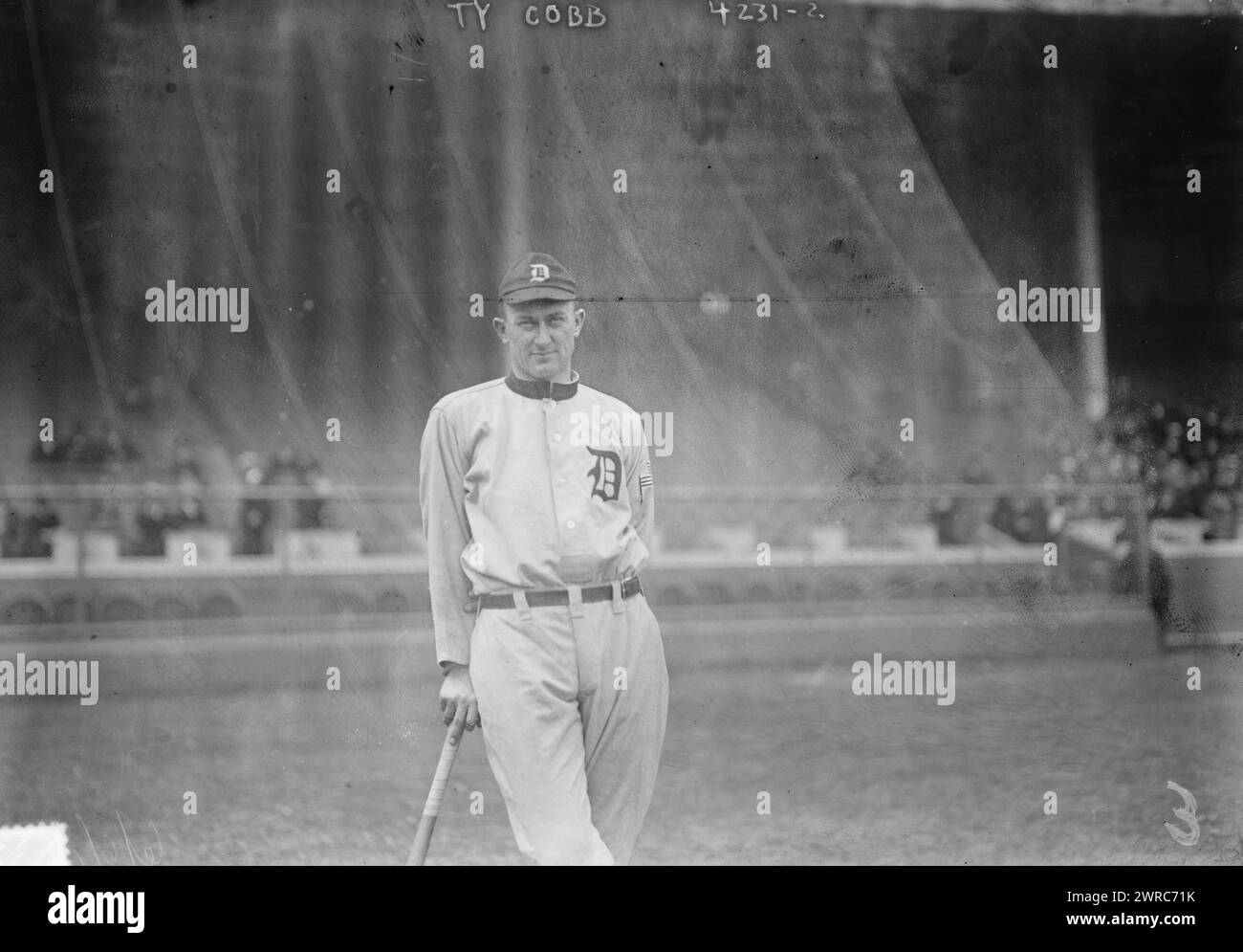 Ty Cobb, Detroit Al (baseball), 1917, négatifs en verre, 1 négatif : verre Banque D'Images