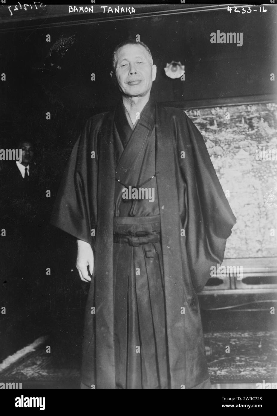 Baron Tanaka, photographie montre Baron Tanaka Giichi (1864-1929) qui a servi comme général dans l'armée impériale japonaise et comme premier ministre du Japon (1927-1929)., 17 mai 1917, négatifs en verre, 1 négatif : verre Banque D'Images