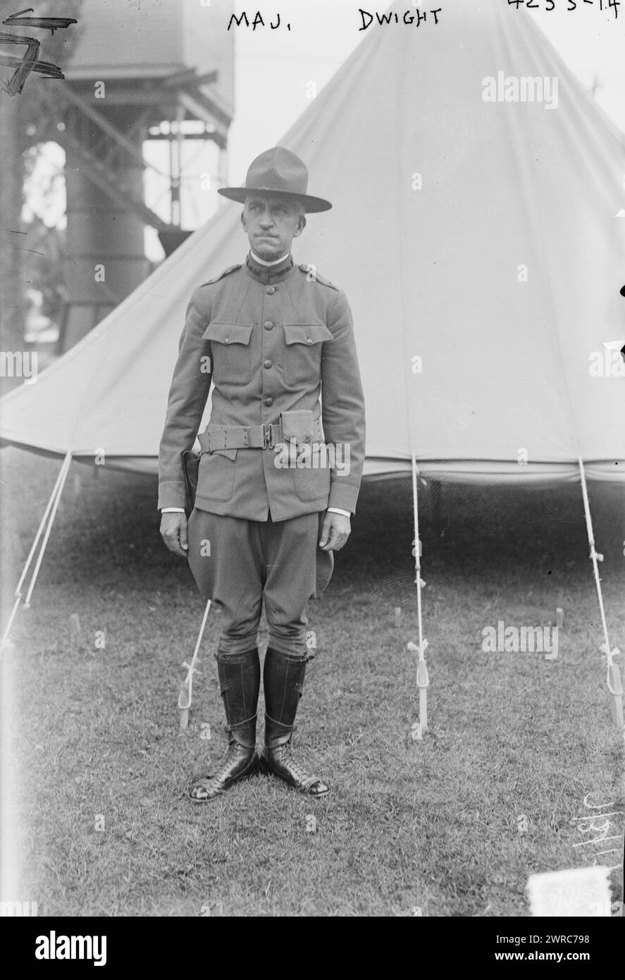 Major Dwight, photographie montrant Major Arthur S. Dwight (1864-1946) du First Reserve Engineer Regiment., 1917 juillet 3, Guerre mondiale, 1914-1918, négatifs en verre, 1 négatif : verre Banque D'Images