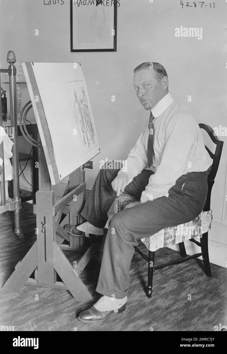 Louis Raemakers, c'est-à-dire Raemaekers, entre env. 1915 et env. 1920, Raemaekers, Louis, 1869-1956, négatifs en verre, 1 négatif : verre Banque D'Images