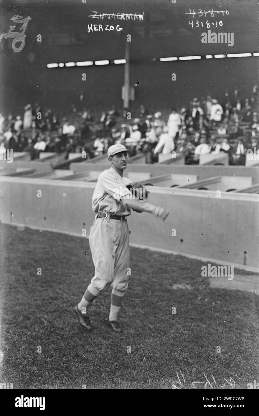 Buck Herzog, New York NL (baseball), 1917, négatifs en verre, 1 négatif : verre Banque D'Images