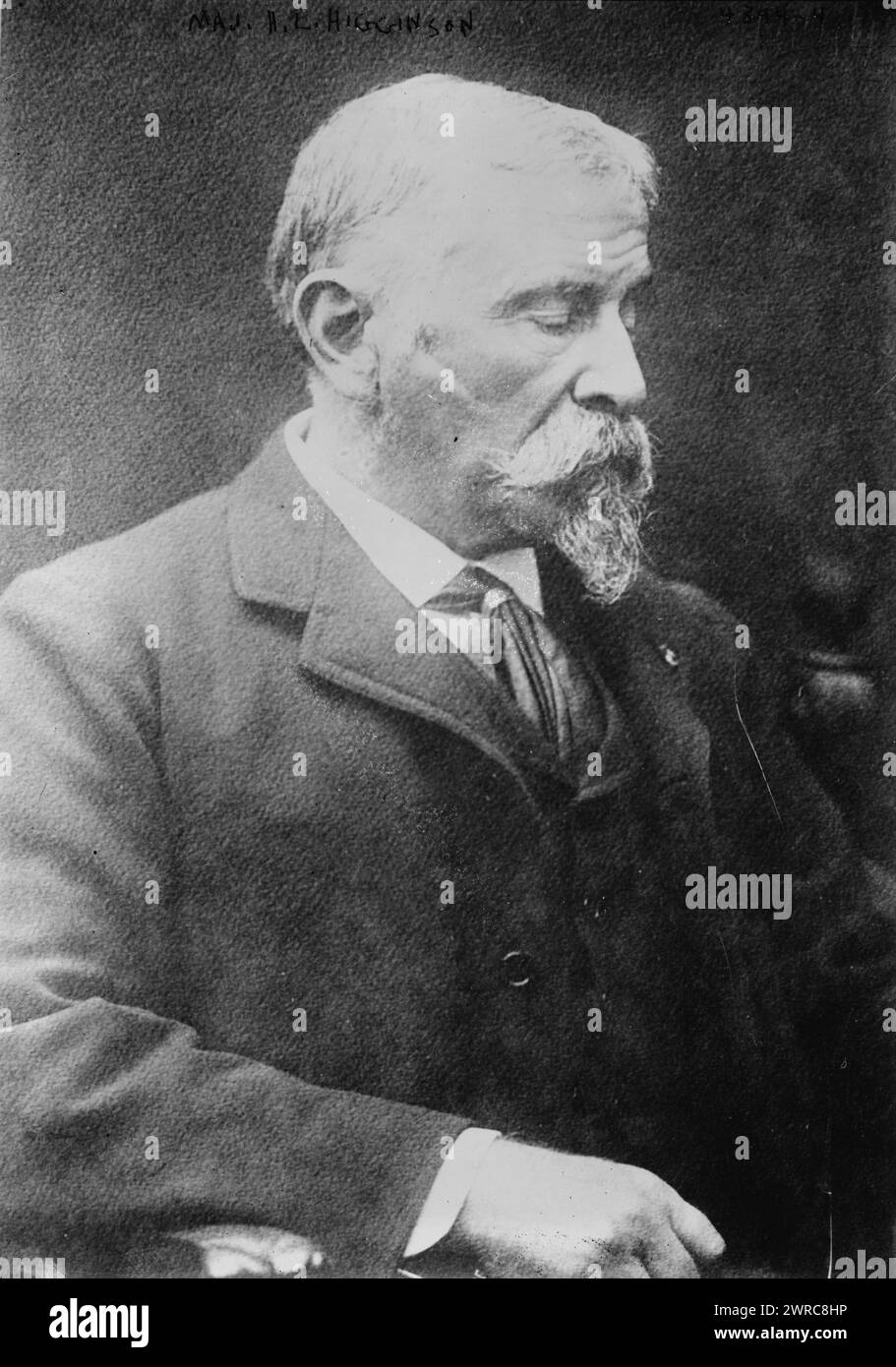 Major H.L. Higginson, photographie montrant Henry Lee Higginson (1834-1919) qui a fondé l'Orchestre symphonique de Boston., entre env. 1915 et env. 1920, négatifs en verre, 1 négatif : verre Banque D'Images