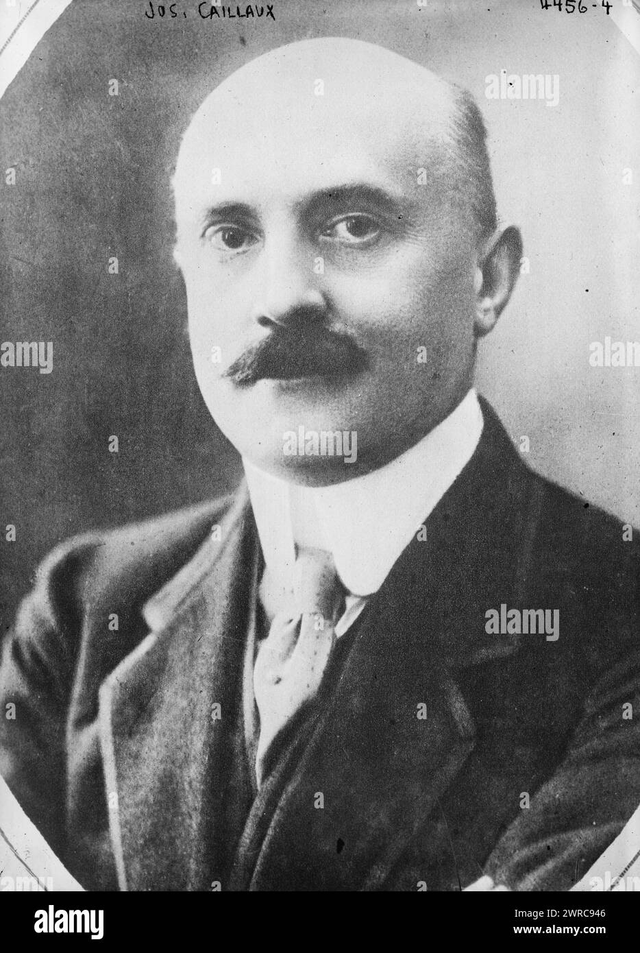 Jos. Caillaux, photographie montre Joseph Caillaux (1863-1944) qui fut premier ministre de France de 1911 à 1912., entre env. 1915 et 1917, négatifs verre, 1 négatif : verre Banque D'Images