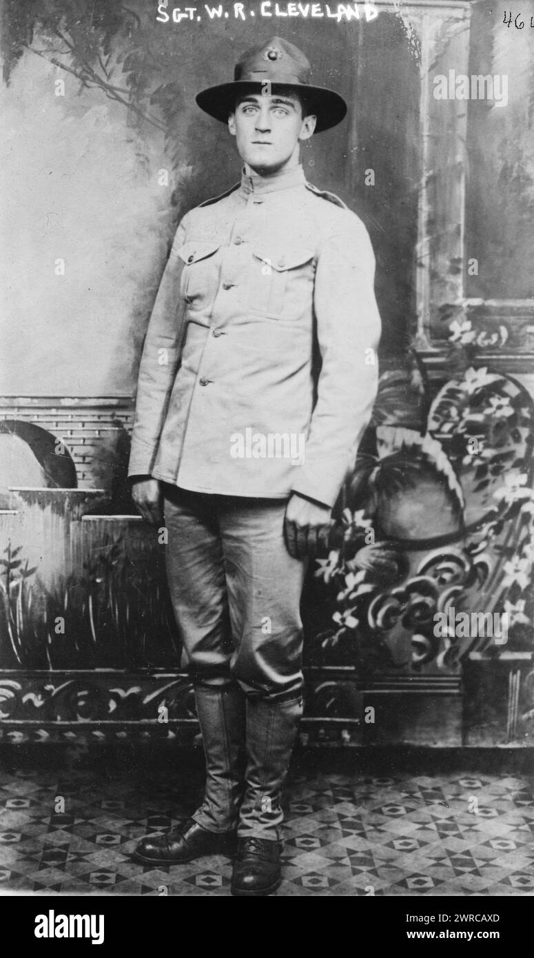 Sergent W.R. Cleveland, entre CA. 1915 et env. 1920, négatifs en verre, 1 négatif : verre Banque D'Images
