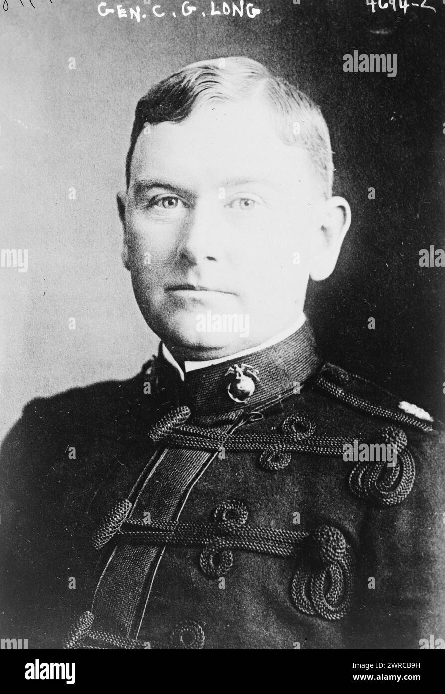 Gen. C.G. long, photographie montre le major-général Charles Grant long (1869-1943) qui a servi comme second commandant adjoint du corps des Marines des États-Unis, entre CA. 1915 et env. 1920, négatifs en verre, 1 négatif : verre Banque D'Images