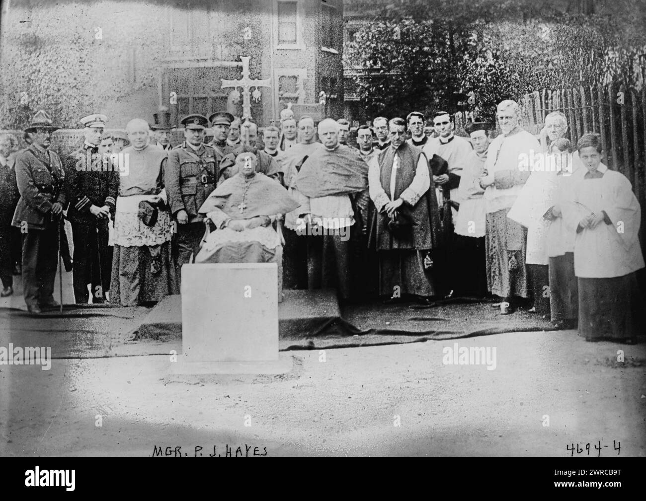 Mgr. P.J. Hayes, photographie montre Patrick Joseph Hayes (1867-1938), cardinal américain de l'Église catholique romaine qui était vicaire apostolique de Military USA., entre CA. 1915 et env. 1920, négatifs en verre, 1 négatif : verre Banque D'Images