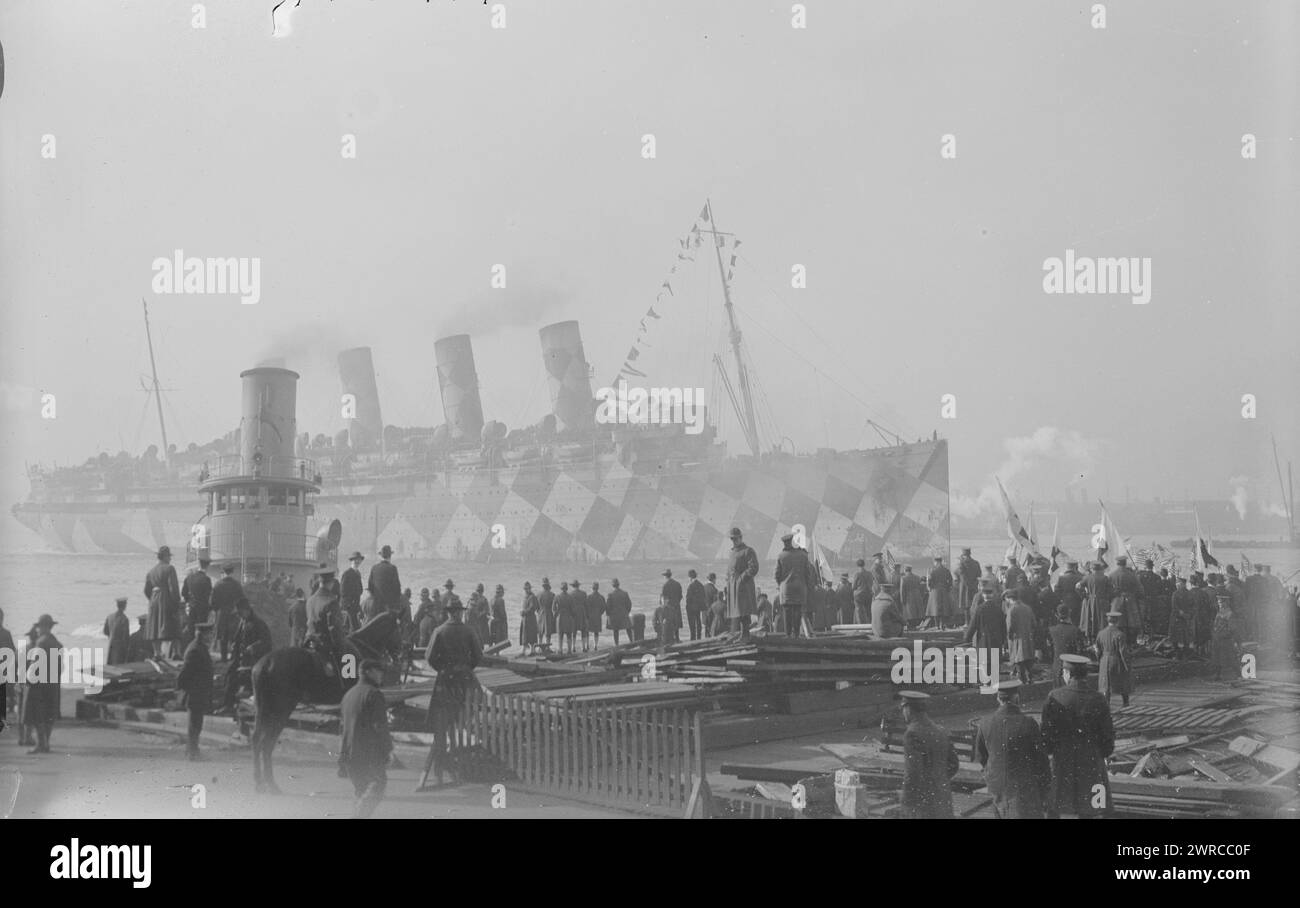 MAURETANIA, 1918 décembre 2, négatifs en verre, 1 négatif : verre Banque D'Images MAURETANIA, 1918 décembre 2, négatifs en verre, 1 négatif : verre Banque D'Images