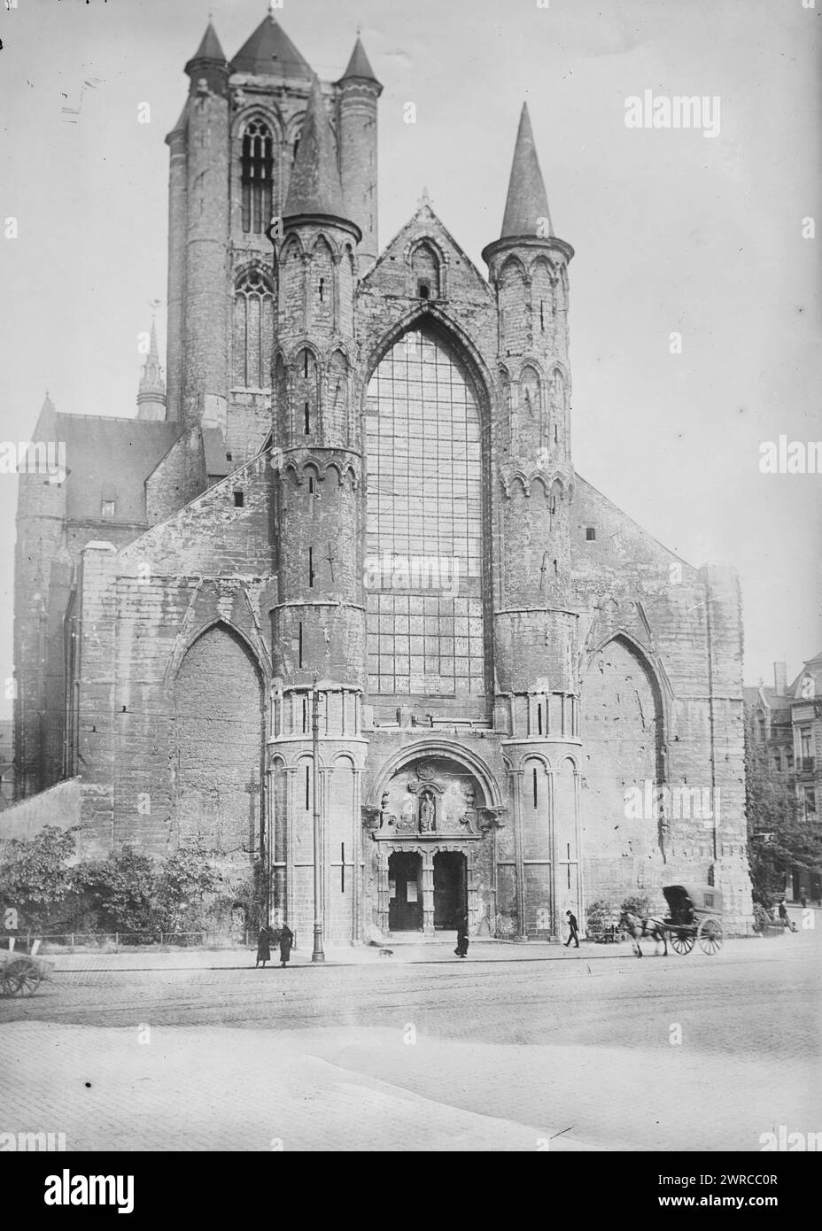 Gand,. Nicholas Church, entre env. 1915 et env. 1920, négatifs en verre, 1 négatif : verre Banque D'Images