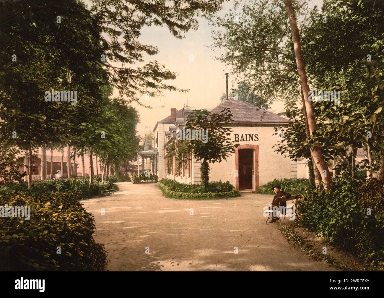 Les bâtiments Lardy, Vichy, France, entre env. 1890 et env. 1900., Color, 1890-1900 Banque D'Images