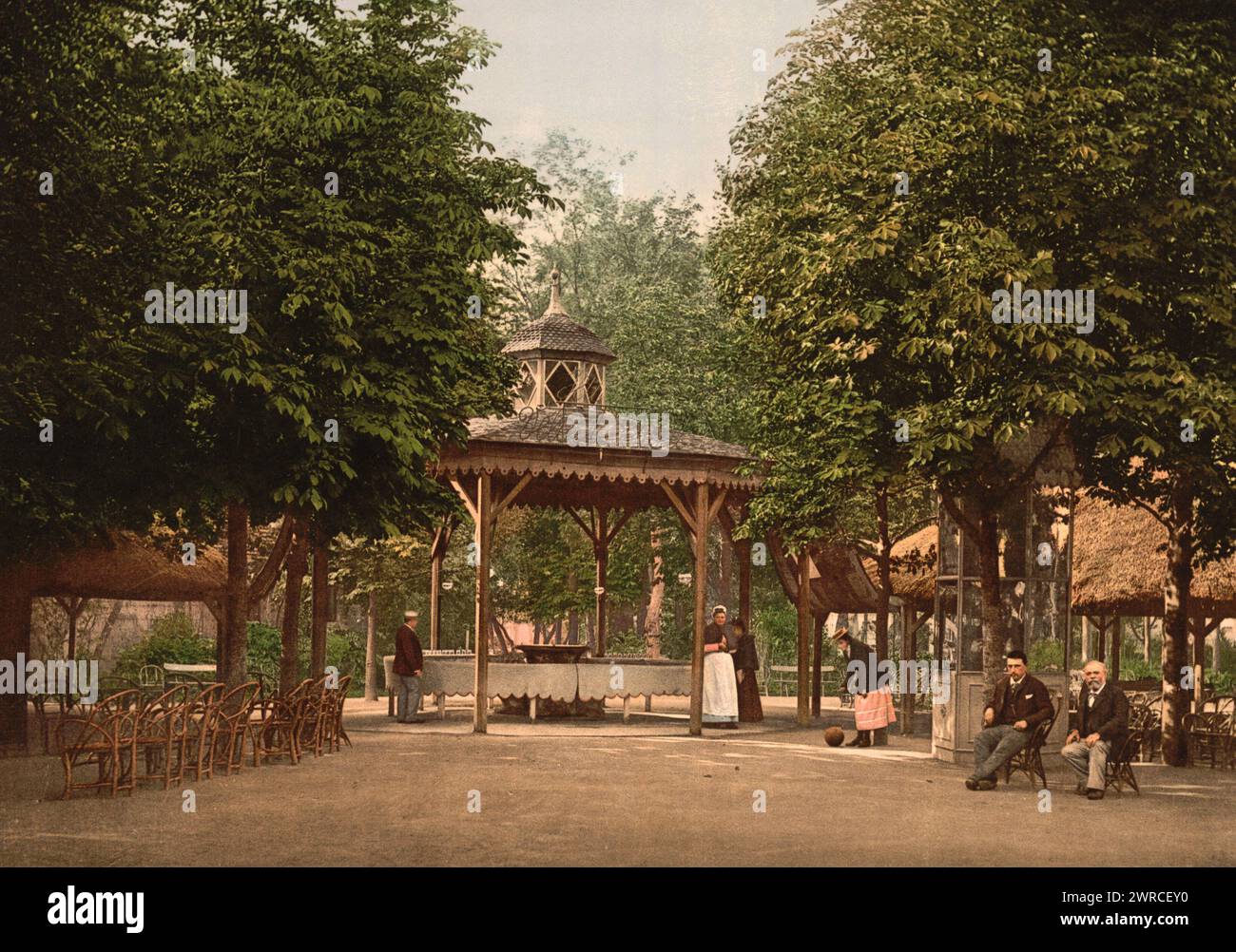 Le Lardy Spring, Vichy, France, entre CA. 1890 et env. 1900., Color, 1890-1900 Banque D'Images