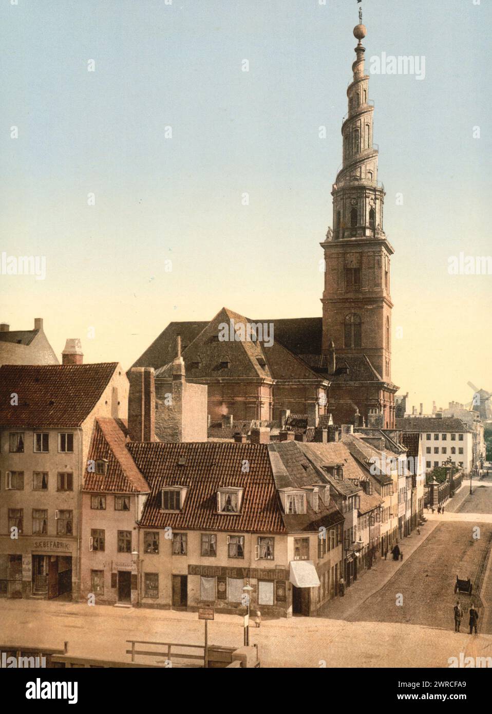 Église du Sauveur, Copenhague, Danemark, entre CA. 1890 et env. 1900., Danemark, Copenhague, couleur, 1890-1900 Banque D'Images