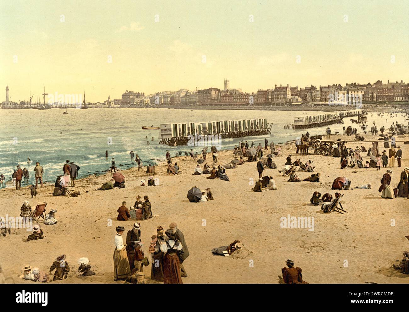 Le port, je, Margate, Angleterre, entre CA. 1890 et env. 1900., Angleterre, Margate, couleur, 1890-1900 Banque D'Images