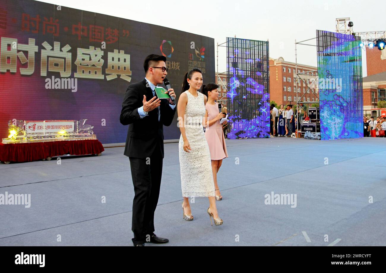 ZHENGZHOU, CHINE - AUGUST 17, 2013 - (FILE) L'actrice Zhang Ziyi assiste à un événement de célébration dans une propriété de Zhengzhou, province du Henan, Chine, le 1er août Banque D'Images