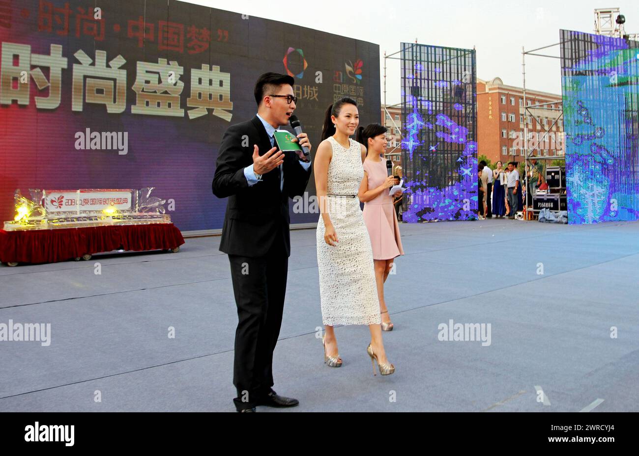 ZHENGZHOU, CHINE - AUGUST 17, 2013 - (FILE) L'actrice Zhang Ziyi assiste à un événement de célébration dans une propriété de Zhengzhou, province du Henan, Chine, le 1er août Banque D'Images