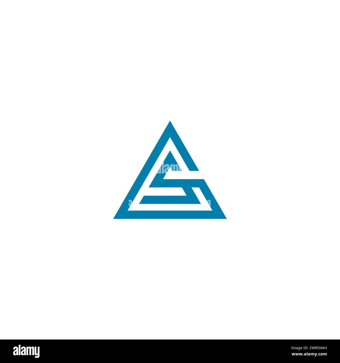 Logo SG simple. Logo triangle GS lettre Illustration de Vecteur